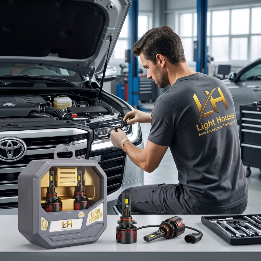 Headlight bulb replacement installation Dubai